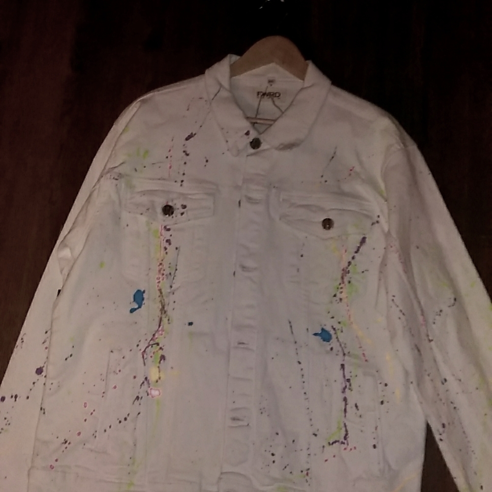 Custom painted jean jacket